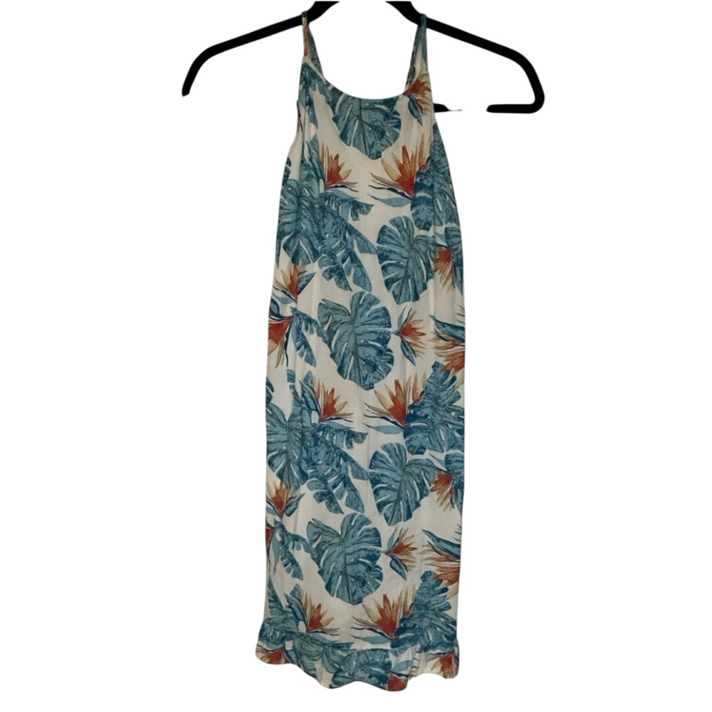 Roxy Golden Skin Oceanside Print Halter Dress Size Small